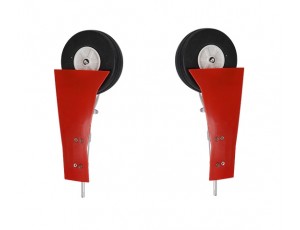 FMS 1.1M P-51 Dago Red V2 Main Landing Gear Strut & Wheel Set